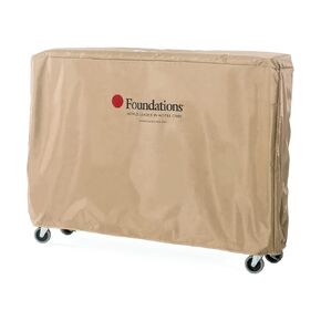 Foundations Crib Cover for Boutique and Travel Sleeper Compact Wood Cribs, Ease Transportation in Hotel, Heavy Duty Nylon to Extend Life of Crib, Protects from Dirt, Dust, Nicks, & Scratches (Tan)