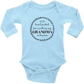 GKrepps Handpicked for Earth by My Grandma in Heaven Baby Crawl Playsuit Long Sleeve