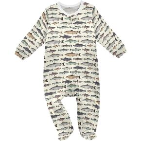 Pfrewn Baby One-Piece Footies Newborn Rompers Cotton Footed Sleep Play for Boys Girls 3M