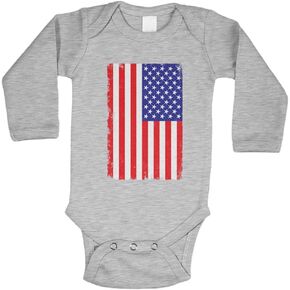 Tcombo Distressed American Flag - 'Murica USA Bodysuit