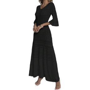swimsuit coverup for women Sleeve V-Neck Knit Cover Up Dress in Saudi Arabia
