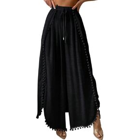 Women Swimsuit Cover Up Summer Beach High Slit Beach Pants With