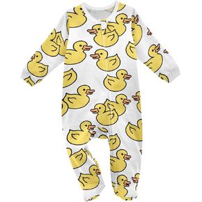 Pfrewn Baby One-Piece Footies Newborn Rompers Cotton Footed Sleep Play for Boys Girls 3M