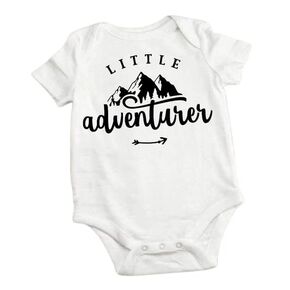 Baby Shower Present - Little Adventurer - Baby Bodysuit - The Mountains Are Calling 6-12 Months