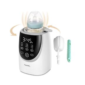 Papablic NutriWarm Swirlable Bottle Warmer with Green Baby Bottle Brush,Fast and Even Warming for Breastmilk & Formula, Precise Temperature Control, Easy to Use
