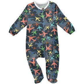 Pfrewn Baby One-Piece Footies Newborn Rompers Cotton Footed Sleep Play for Boys Girls 3M