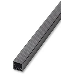 1Pcs 3K Plain Weave Matte Full Carbon Fiber Square Tube Length 500mm, for Home Garden Hollow Tube Carbon Fiber Accessories (Size : 20x20x18 Plain Matte)