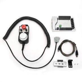 Viagasafamido 100ppr Universal 4 Axis CNC Handwheel MPG قلادة مع وظيفة التوقف في حالات الطوارئ لآلة مخرطة طحن CNC جهاز التوجيه CNC