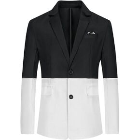 Men's Slim Fit Blazer 1 Buttons Stylish Business Suit Sports Coats Lightweight Single Breasted Lapel Prom Jacket