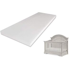 Foamma 1" x 27.5" x 52" High Density Foam Crib Mattress Topper, for Baby and Toddler, Soft and Comfortable, Made in USA!
