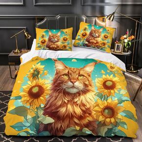 3D Printed Duvet Cover Set Baby Elephant Modern Bedding Set Animal Pattern Comforter Cover Set 3 Pieces with Zipper Ties Bedding Set for Kids Teens (1Duvet Cover+2 Pillowcase 20" x 30")