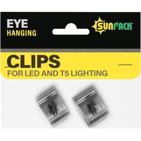 Eye Hanging Metal Clips, Silver, (2 Per Pack) - Made for Hanging LED or T5 Grow Lights, Use for Greenhouses or Indoor Gardening