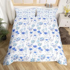 jejeloiu Kids Butterfly Floral Duvet Cover Toddler Size, Bohemian Bedding Set Boys Girls Cute Mushroom Comforter Cover Boho Exotic Quilt Cover (No Comforter)