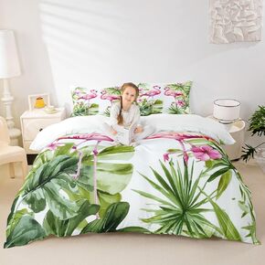 Erosebridal Cute Caterpillar Toddler Comforter Cover for Kids Boys Girls,Cartoon Wild Animals Bedding Set,Green Botanical Butterfly 0Duvet Cover Yellow and Blue Bed Set