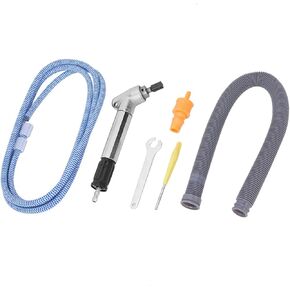 65000rpm Air Micro Die Grinder Kit with Bending Head for Glass Stone Crafts, 120 Degree Angle Pneumatic Grinding Pen