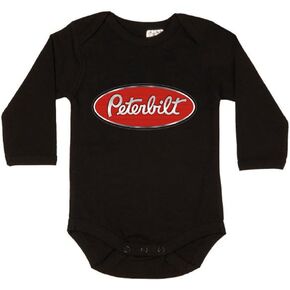 Rare New Future Peterbilt Truck Driver Black Long Sleeve Auto Funny Cute Cotton Onesie Footie Bodysuit Romper. Uncover Now!