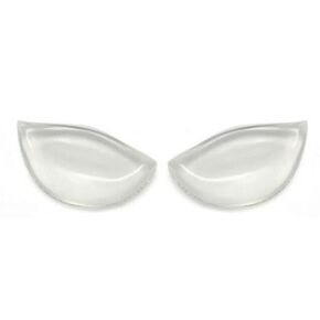 2PCS Clear Breathable Silicone Inserts Pads Breast Enhancers Push-up Bra Insert Pad Swimwear Push up Booster Pads (Clear)
