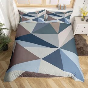 jejeloiu Honeycomb Duvet Cover Toddler Size Kids Hexagonal Comforter Cover Set for Boys Girls Teens Geometrical Bedding Set Breathable Beehive Bedspread Cover Red Green Quilt Cover