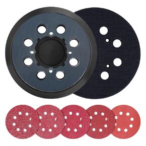 52 Pcs Sander Pad & Discs Combo Kit for DeWalt | 2 Pack 5'' 8-Hole Hook & Loop Pads + 50 Sanding Discs | Compatible with DWE6421/DWE6423/DCW210B/DWE64233/N329079 (Plastic Combo Kit)
