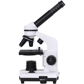 Lab Microscope Accessories 40X-1600X Student Monocular Microscope, with LED Illumination(Set5)