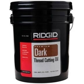 ​​RIDGID 41600 Dark Thread Cutting Oil, 5 Gal, Chlorine-Free Lubricant for Superior Threading, Designed to Prolong Equipment Life of the 418 Oiler Gun