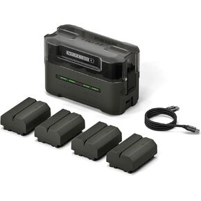 Tilta Portable Charging Station w/ 4 Batteries for NP-FZ100 Battery (4 Channel) – Green