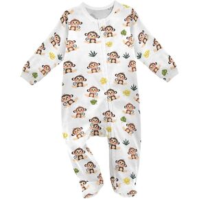 vvfelixl Flying Corgi Dog Baby Sleepers For Girl Boys Newborn Baby Play One-Piece Footies For 0-24 Months White