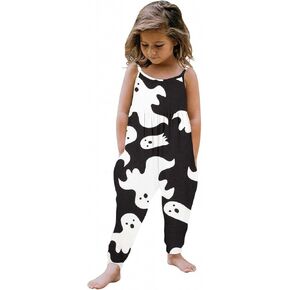 Children Halloween Outfit Baby Kids Jumpsuit Pants Clothes With Pocket Print Baby Rain Coats 18 Months Kids Poncho