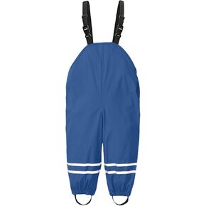 ToddlBy Kids Suspender Rain Pant Boys Girls Overalls Waterproof Rain Trousers Toddler Dirty Proof (Blue, 1-3 Years) q195