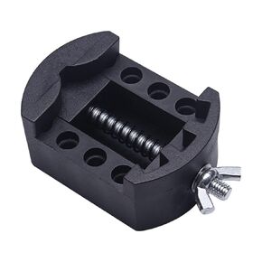 Watch Case Holder Dial Cover Fixed Seat Watch Repair Tool Spiral Bracket Square Round Watch Case Base Stand(Black D)