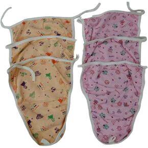 Soft Cotton Baby Langot Cloth Diapers Washable Skin Friendly Baby Langot Reusable Cloth Nappies Set of 6 BY FAIRBIZPAS STORE