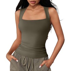 Camisole Tops for Women 2025 Summer Spaghetti Strap Camisole Tanks Going out Tops Trendy Sleeveless Loose Yoga Tops