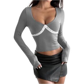 Summer Women's Scoop Neck Short Sleeve Shirts Slim Fitted Going Out Tee Casual Basic Top Dressy Blouses Fall Clothes