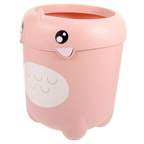 Cabilock Cartoon Dinosaur Trash Bin Cute Lidless Wastebasket for Fun Wastepaper Storage Container for Home Office Bedroom Kitchen and Playroom Decor