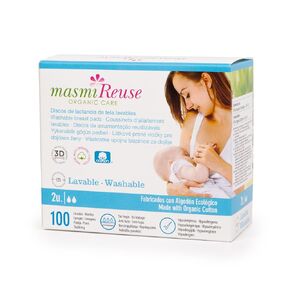 Washable Breast Pads, GOTS Certified Organic Cotton, 100 Washes