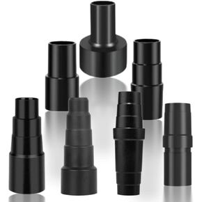 Universal Vacuum Hose Adapter Kit 7Pcs 1-1/4 inch to 1-3/8" & Multi-Size Shop Vac Hose Adaptor Compatible for Sha-rk/Biss-ell, Tight Spaces, Pet Hair & Wet/Dry Vac Cleaners