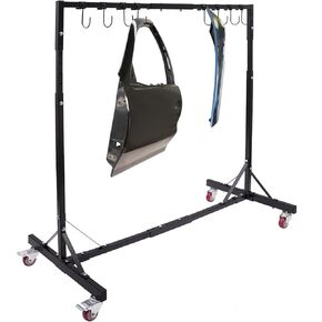 Automotive Body Paint Stand 5ft-7ft Adjustable Height, Adjustable Painting Rack Door Hood Fender Panel Painting Holder Rack with 4 Casters & 8 Hooks, Black