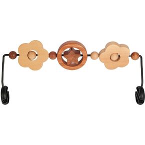 Toy Bar Compatible with Baby Delight Bouncer，Large Size Wooden Baby Bouncer Toy Bar Attachment, Bouncer Accessory for 14.5-16inch in Width (Natural Wood Colors)