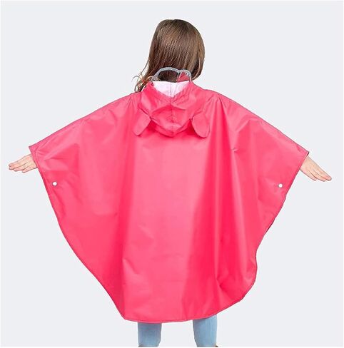 Children's Raincoat Boy Girl Cartoo𝓷 Pattern Transparent Poncho with Hat Fashion Transparent Rain Suit in Saudi Arabia