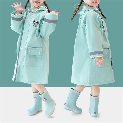 Kids Raincoats Water-Proof Rainsuit 3D Cartoo𝓷 Rain Jacket Toddler Rainwear Poncho for Girls Boys in Saudi Arabia