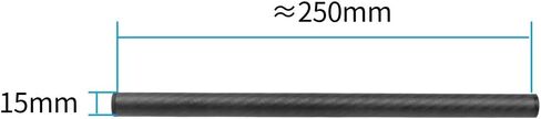BGNing D15mm Rod Rail, Carbon Fiber Photography Rods for DSLR SLR Cameras Camcorder Photo Studio Accessories (D15mm*L250mm) in Saudi Arabia