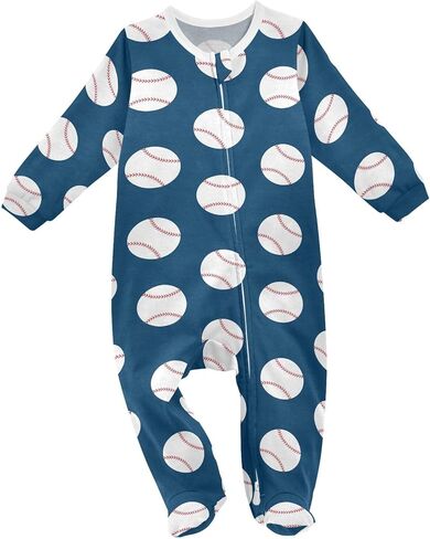 Pfrewn Baby One-Piece Footies Newborn Rompers Cotton Footed Sleep Play for Boys Girls 3M in Saudi Arabia