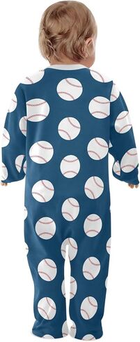 Pfrewn Baby One-Piece Footies Newborn Rompers Cotton Footed Sleep Play for Boys Girls 3M in Saudi Arabia
