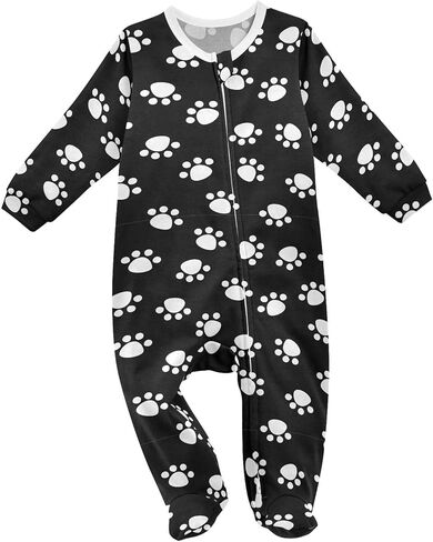 Pfrewn Baby One-Piece Footies Newborn Rompers Cotton Footed Sleep Play for Boys Girls 3M in Saudi Arabia