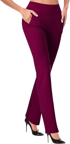 Dress Pants Women,High Waist Stretchy Trousers Pull on Office Slacks Bottoms in Saudi Arabia