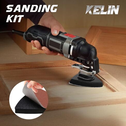 KELIN 120 PCS Multitool Blade Kits Cutting and Sandpaper Oscillating Tool Accessories Universal Oscillating Saw Blades, 11 Types Blades Compatible with Dewalt Bosch Dremel Milwaukee in Saudi Arabia