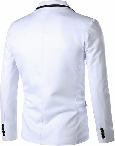 Men's One Button Casual Blazer Lightweight Slim Fit Business Daily Jacket Notched Lapel Party Dinner Sports Coat in Saudi Arabia