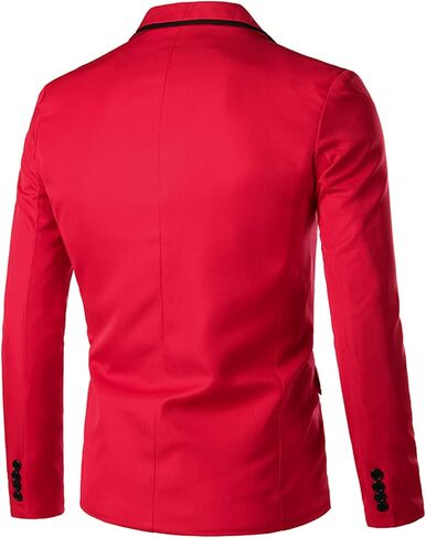 Men's One Button Casual Blazer Lightweight Slim Fit Business Daily Jacket Notched Lapel Party Dinner Sports Coat in Saudi Arabia