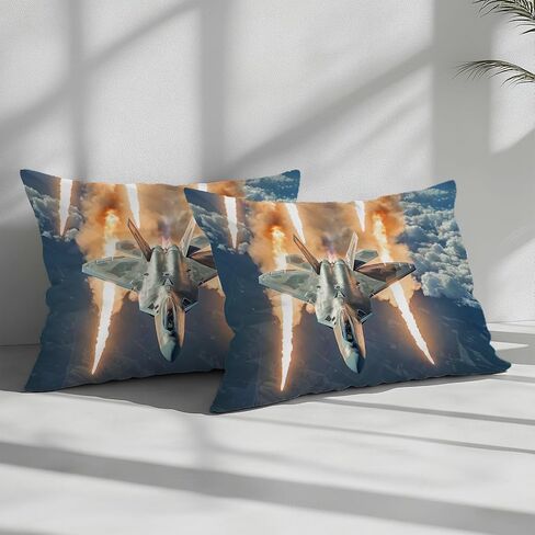 3pcs Military Raptor Fighter Jet Davet Cover Cover California King Bedding Sets ، Grayish Blue Soft Sevel Cover ، اثنين in Kuwait