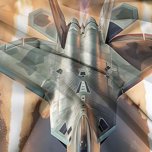 3pcs Military Raptor Fighter Jet Davet Cover Cover California King Bedding Sets ، Grayish Blue Soft Sevel Cover ، اثنين in Kuwait